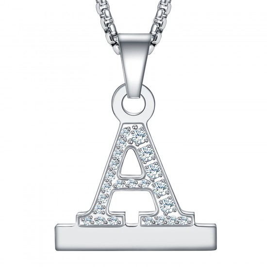2 in 1 Alphabet Letter A-Z Necklace Pendant Connector for Apple